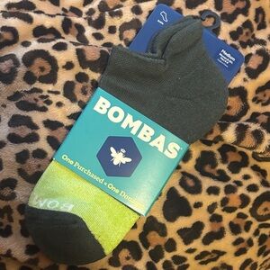 Bombas Men's/Women’s Dark Green and Lime Ankle Socks